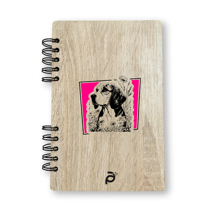 Libreta Perro Beagle con Flores